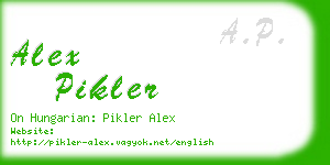 alex pikler business card
